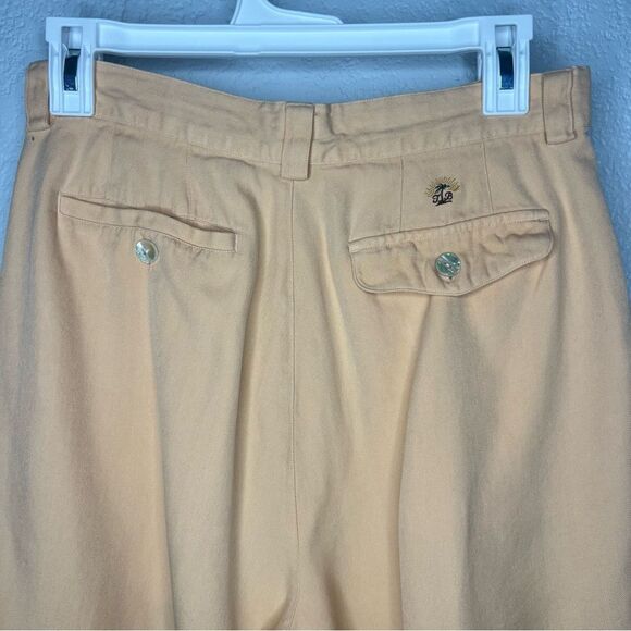 Vintage Tommy Bahama Orange Sherbert Pleated Silk Women’s Shorts Size 10 - Picture 6 of 14